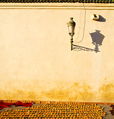 Image showing street lamp old construction in africa morocco and  leather near