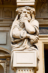 Image showing marble in old historical  statue