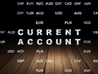 Image showing Banking concept: Current Account in grunge dark room