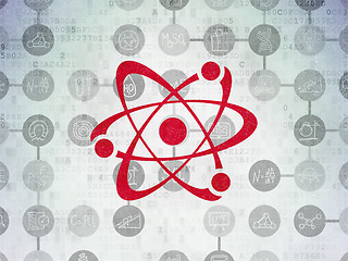 Image showing Science concept: Molecule on Digital Paper background