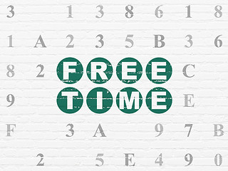 Image showing Time concept: Free Time on wall background