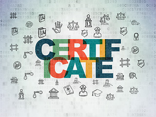 Image showing Law concept: Certificate on Digital Paper background