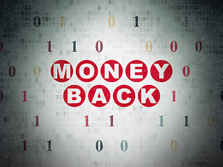Image showing Finance concept: Money Back on Digital Paper background