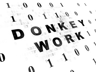 Image showing Business concept: Donkey Work on Digital background