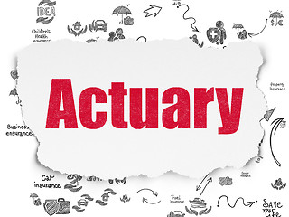 Image showing Insurance concept: Actuary on Torn Paper background