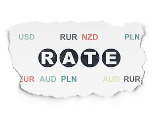 Image showing Money concept: Rate on Torn Paper background