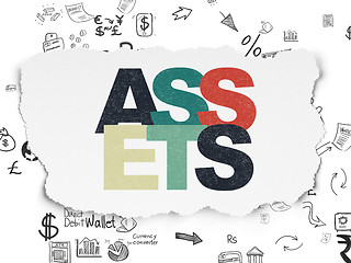 Image showing Money concept: Assets on Torn Paper background