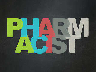 Image showing Medicine concept: Pharmacist on School Board background