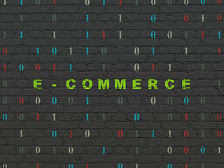 Image showing Finance concept: E-commerce on wall background