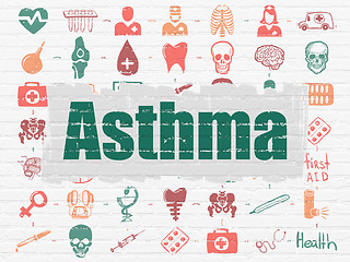 Image showing Medicine concept: Asthma on wall background