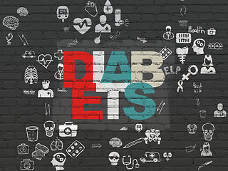 Image showing Health concept: Diabets on wall background