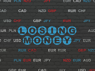 Image showing Currency concept: Losing Money on wall background