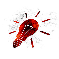 Image showing Business concept: Light Bulb on Digital background