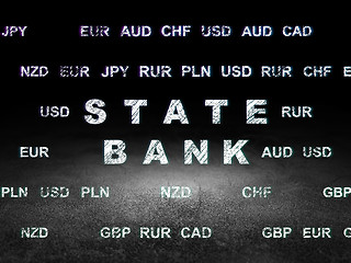 Image showing Currency concept: State Bank in grunge dark room