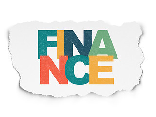 Image showing Business concept: Finance on Torn Paper background