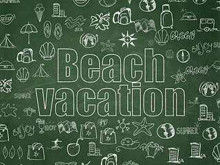 Image showing Travel concept: Beach Vacation on School Board background