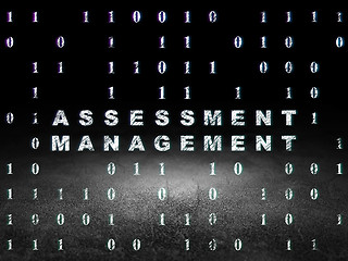 Image showing Finance concept: Assessment Management in grunge dark room