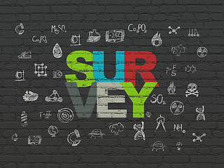 Image showing Science concept: Survey on wall background