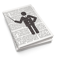 Image showing Education concept: Teacher on Newspaper background