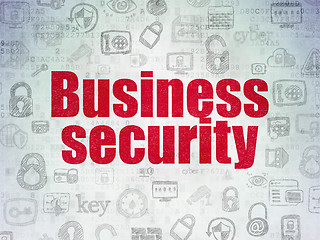 Image showing Protection concept: Business Security on Digital Paper background