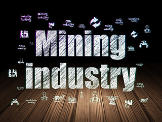 Image showing Industry concept: Mining Industry in grunge dark room