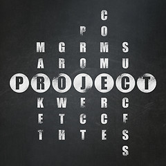 Image showing Finance concept: word Project in solving Crossword Puzzle