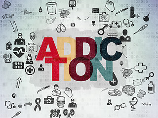 Image showing Medicine concept: Addiction on Digital Paper background