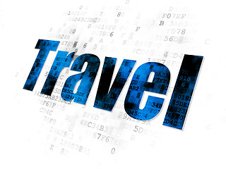 Image showing Vacation concept: Travel on Digital background