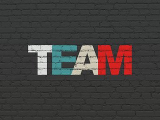 Image showing Business concept: Team on wall background