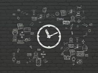 Image showing Time concept: Clock on wall background