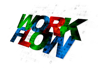 Image showing Business concept: Workflow on Digital background