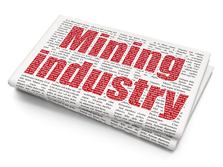 Image showing Manufacuring concept: Mining Industry on Newspaper background