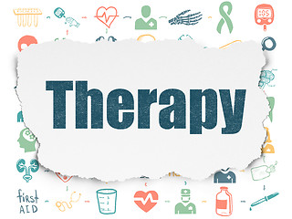 Image showing Health concept: Therapy on Torn Paper background