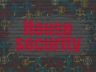 Image showing Privacy concept: House Security on wall background