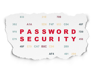 Image showing Security concept: Password Security on Torn Paper background