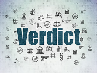 Image showing Law concept: Verdict on Digital Paper background