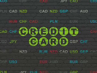 Image showing Banking concept: Credit Card on wall background