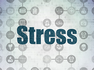 Image showing Medicine concept: Stress on Digital Paper background