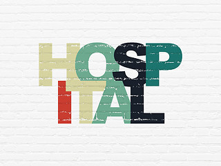 Image showing Medicine concept: Hospital on wall background