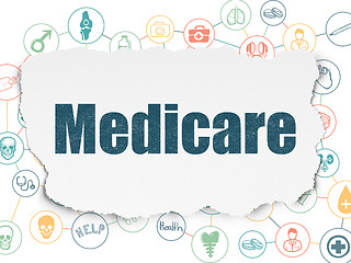 Image showing Medicine concept: Medicare on Torn Paper background