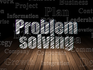 Image showing Finance concept: Problem Solving in grunge dark room