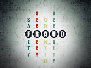 Image showing Security concept: word Fraud in solving Crossword Puzzle