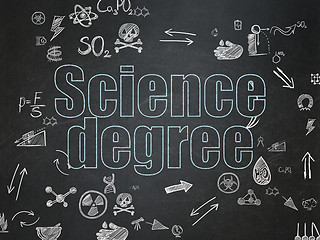 Image showing Science concept: Science Degree on School Board background