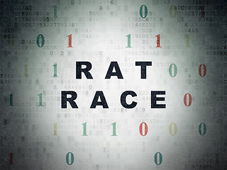 Image showing Finance concept: Rat Race on Digital Paper background