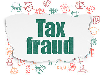 Image showing Law concept: Tax Fraud on Torn Paper background
