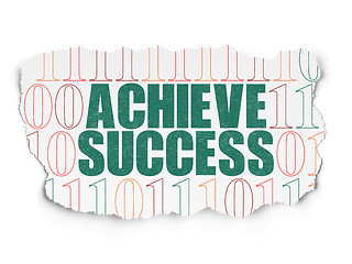 Image showing Business concept: Achieve Success on Torn Paper background