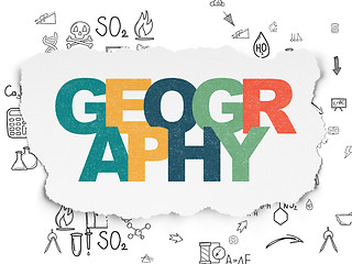 Image showing Science concept: Geography on Torn Paper background