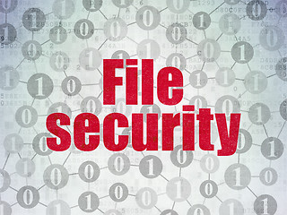 Image showing Safety concept: File Security on Digital Paper background