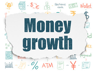 Image showing Money concept: Money Growth on Torn Paper background