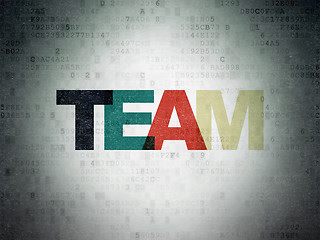 Image showing Business concept: Team on Digital Paper background